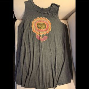 Sleeveless inspired tee tunic top